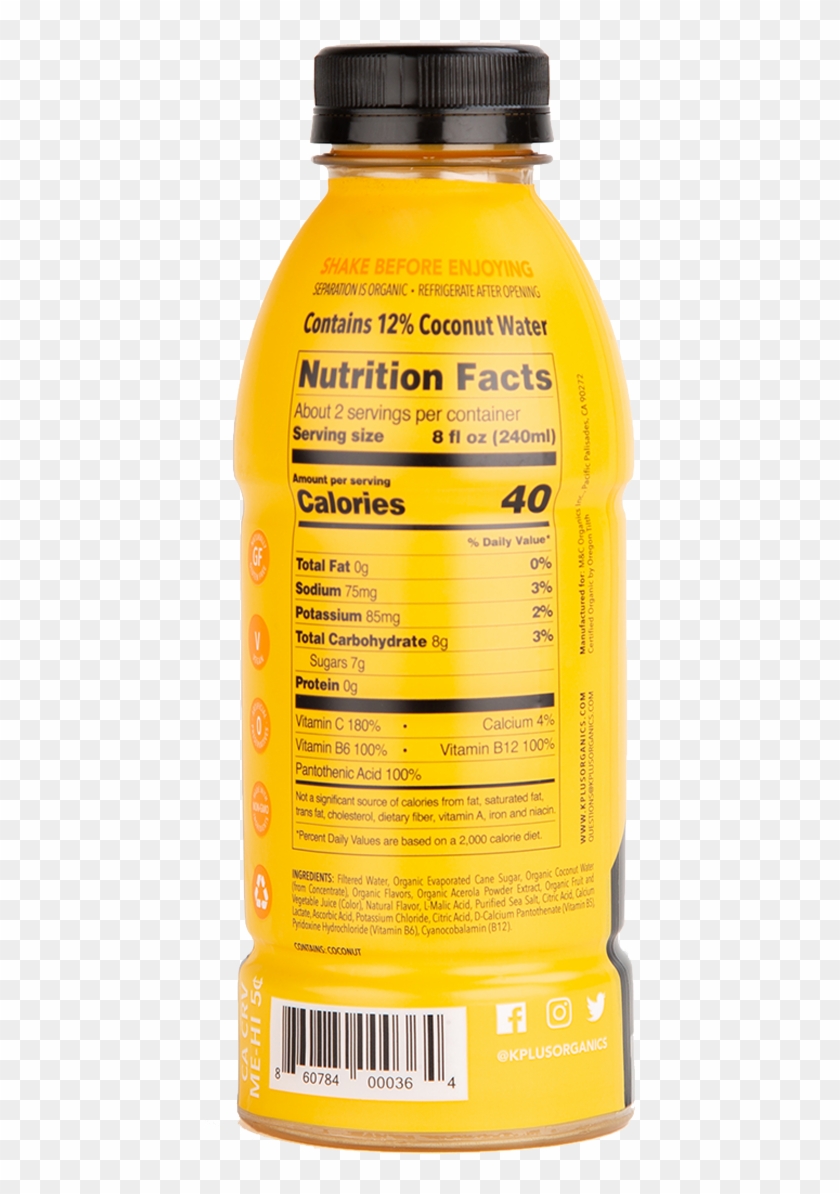 Orange Organic Sports Drink Oz Bottle Organics Png - Sports Drink Clipart #2610710