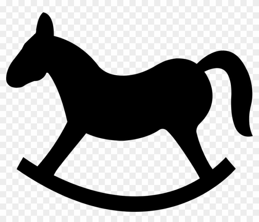Rocking Horse Silhouette 101 Clip Art - Rocking Horse Clipart - Png Download #2610965