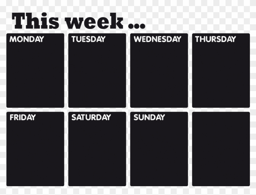 Chalkboard English Weekly Organizer - Slope Clipart #2611206