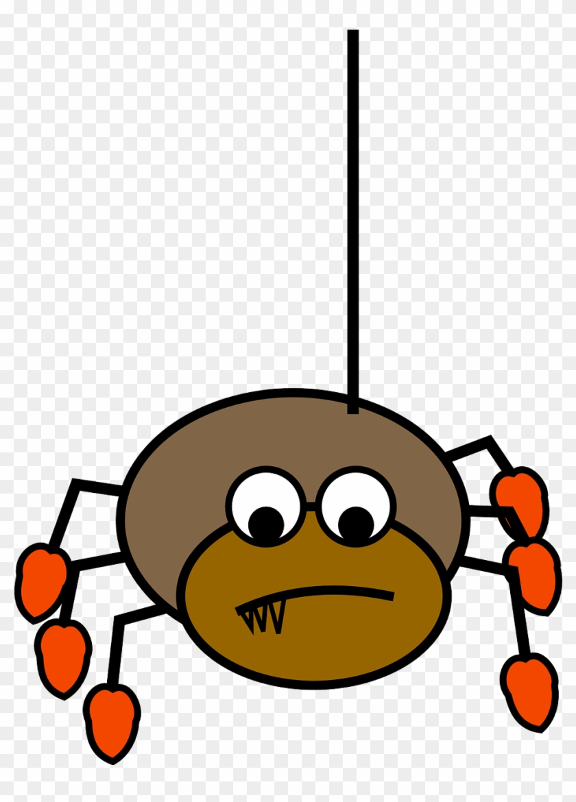 Spider Insect Tarantula Funny Png Image - Araña Colgando Png Clipart #2611851