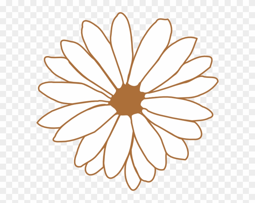 How To Set Use Brown Flower Icon Png - Transparent Black And White Flower Clipart