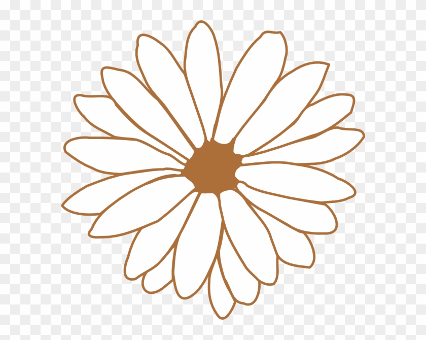 How To Set Use Brown Flower Icon Png - Transparent Black And White Flower Clipart