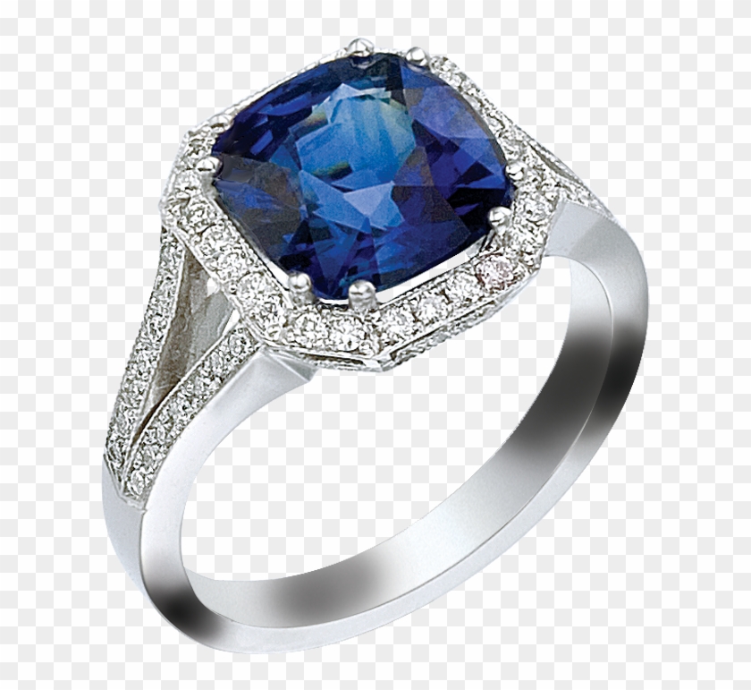 Heirloom Jewelry For A Modern Sensibility Jewelry Fusaro - Blue Diamond Rings Png Clipart