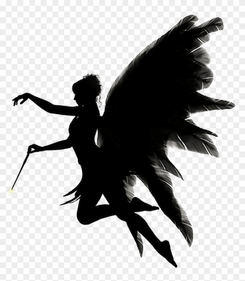 #pixabay #fairy #wand #silhouette - Silhouette Angel Clipart #2613299