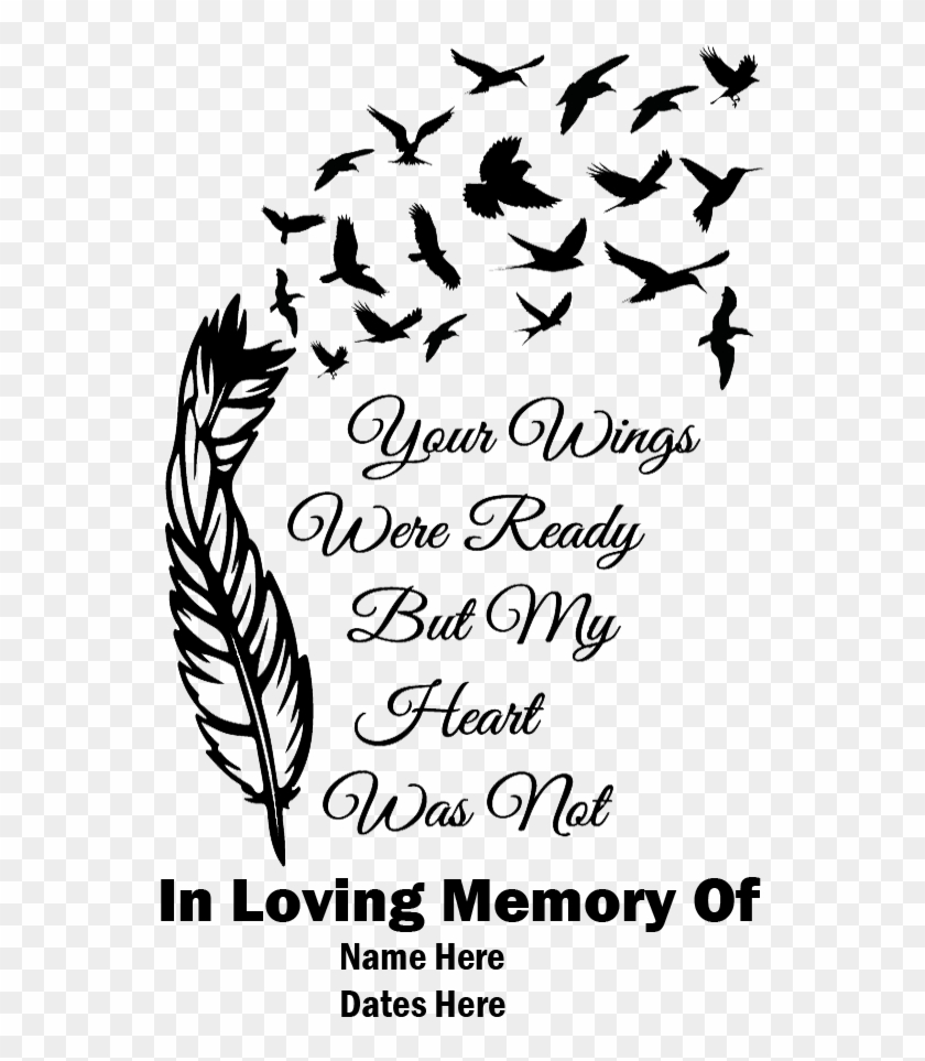 Picture Freeuse Library Family Wings Tnavinyls Com - His Wings Were Ready But My Heart Clipart