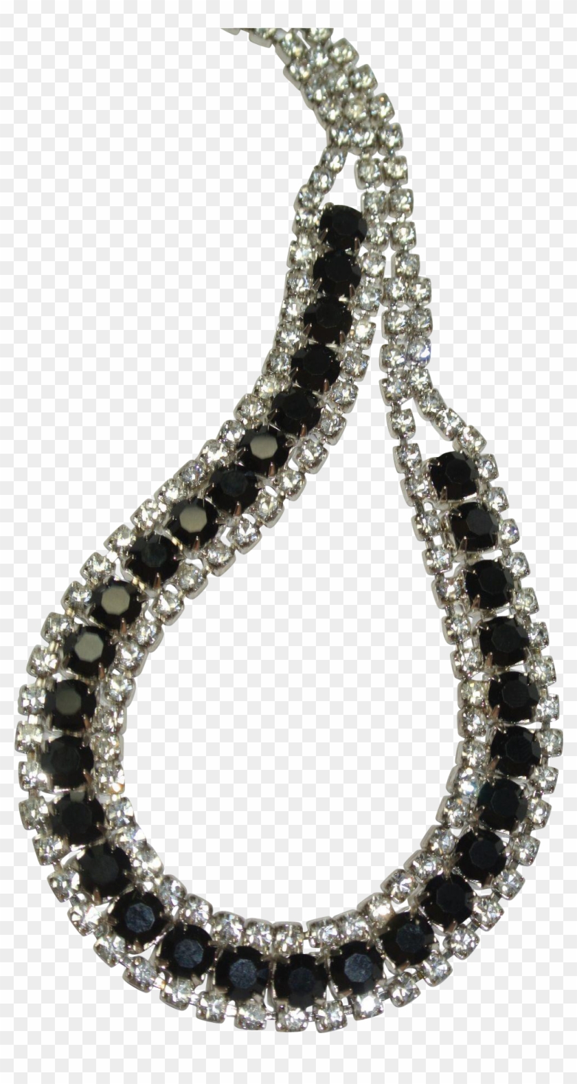 Black Rhinestone Choker , Png Download - Necklace Clipart