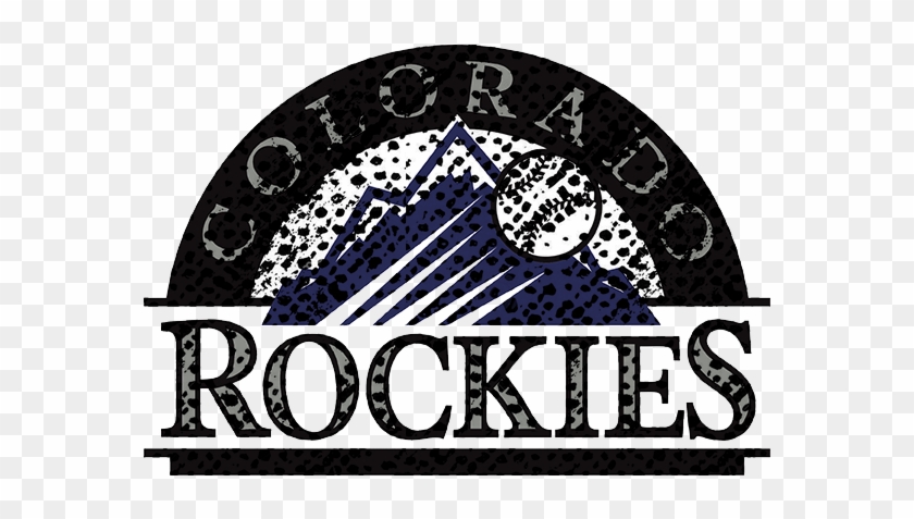 Colorado Rockies 1993-present Primary Logo Distressed - Colorado Rockies Clipart #2614489