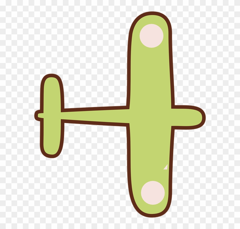 Clipart Airplane Brown - Green Airplane Clipart - Png Download