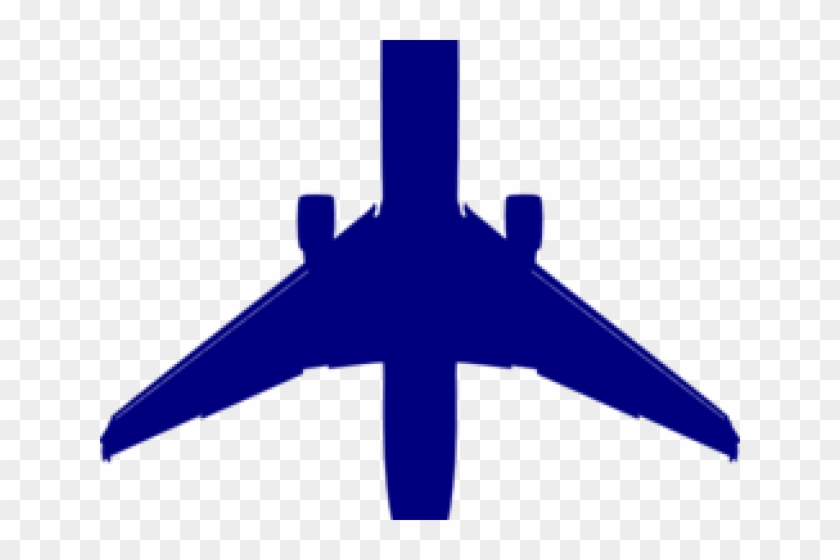 Airplane Clipart Blue - Airplane Silhouette - Png Download #2615053