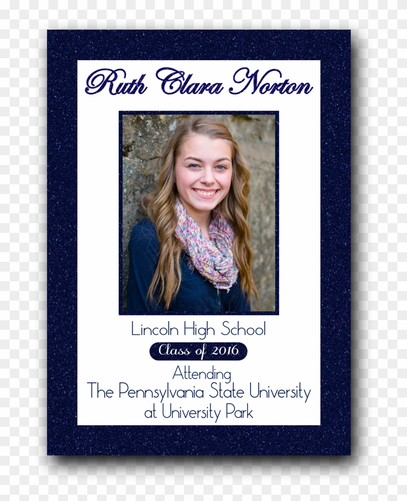 Glitter Graduation Announcement - Picture Frame Clipart