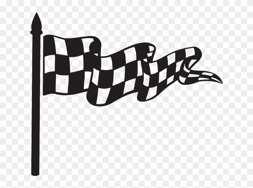 Race Flag, Car, Start, Win, Checkered, Race - Bendera Start Png Clipart #2615510