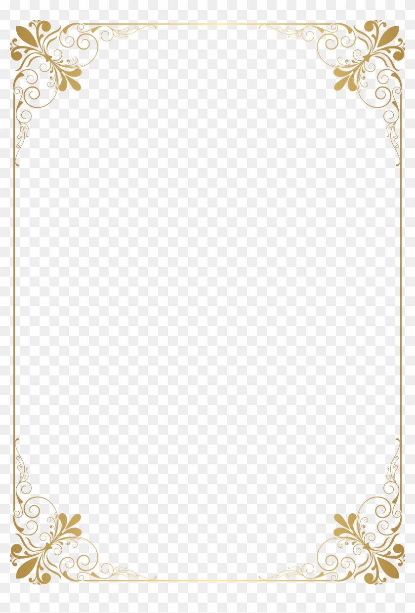 Gold Border No Background Clipart #2615536