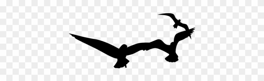 Seagulls - Silhouette Clipart #2615929