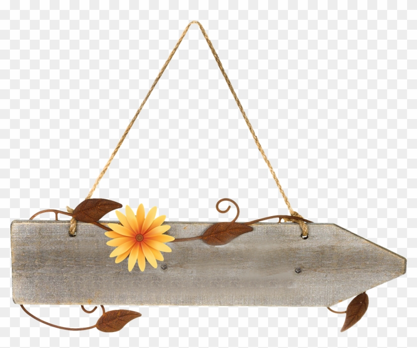 Png Placa Com Flor - Wood Clipart