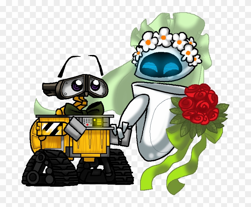 Wall E And Eve Wedding , Png Download - Wall E And Eve In Love Clipart