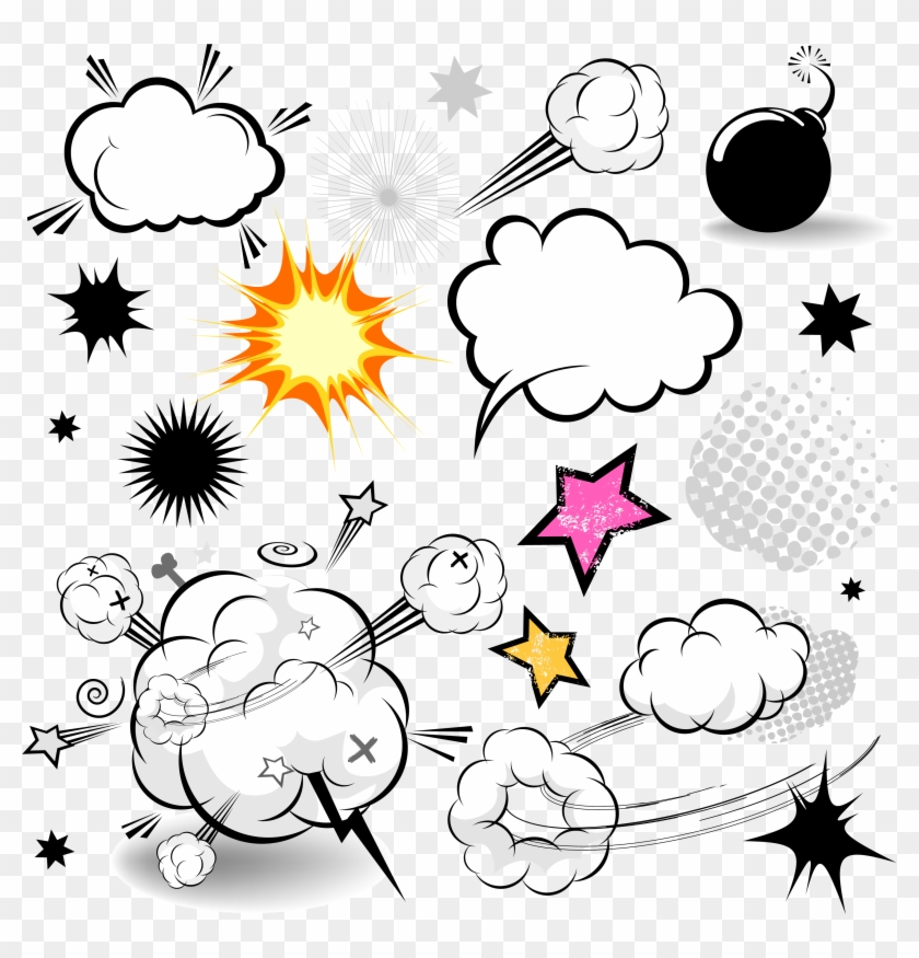 Speech Balloon Cartoon Cloud Explosion Dialog Transprent - Cloud Comics Book Dialog Free Download Clipart