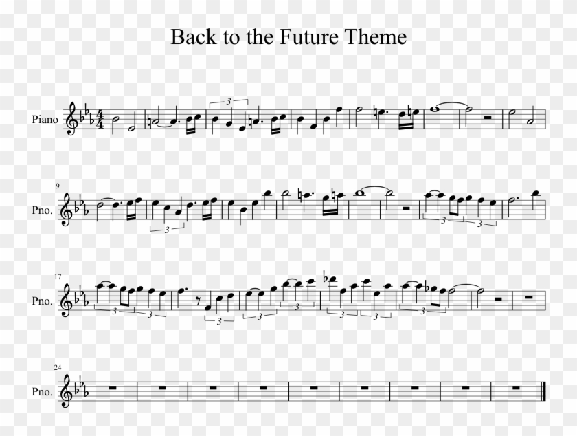 Back To The Future Theme Sheet Music 1 Of 1 Pages - Fight Song Rachel Platten Clarinet Sheet Music Clipart #2617209