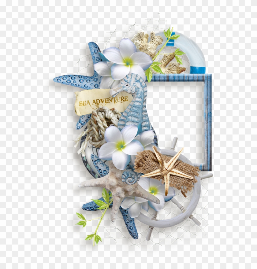 Png Flowers And Clusters - Scrapbook Frames Beach Png Clipart