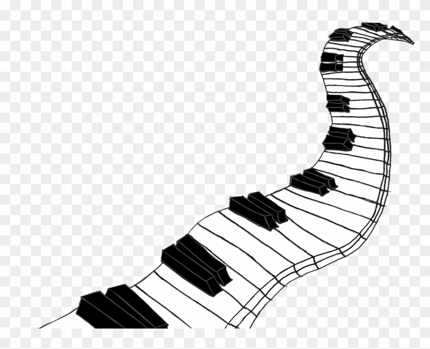 Piano Drawing Design - Piano Keys Drawing Png Clipart #2617754