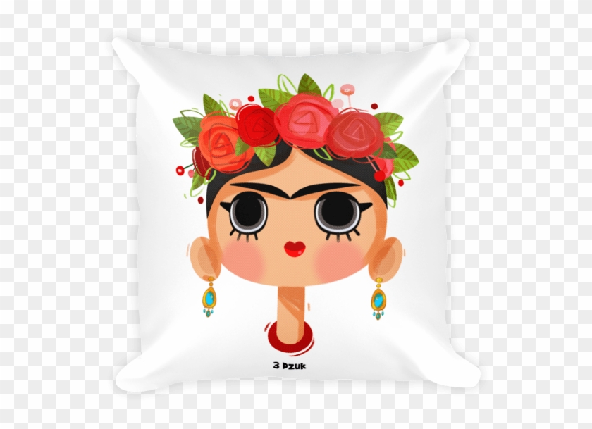Square Pillow /frida Kahlo/ - Cartoon Clipart