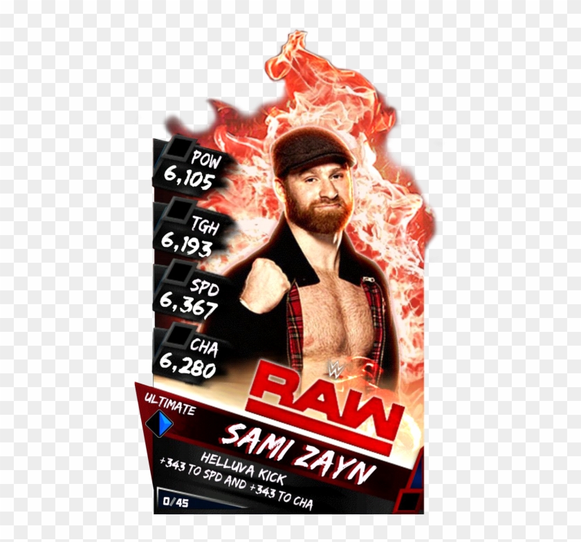 Ultrarare Samizayn - Ultimate Cards Wwe Supercard Clipart