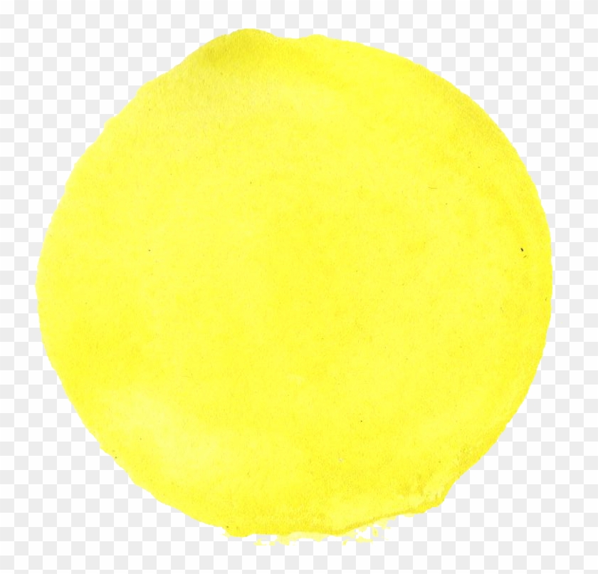 Free Download - Yellow Watercolor Circle Transparent Clipart #2619543