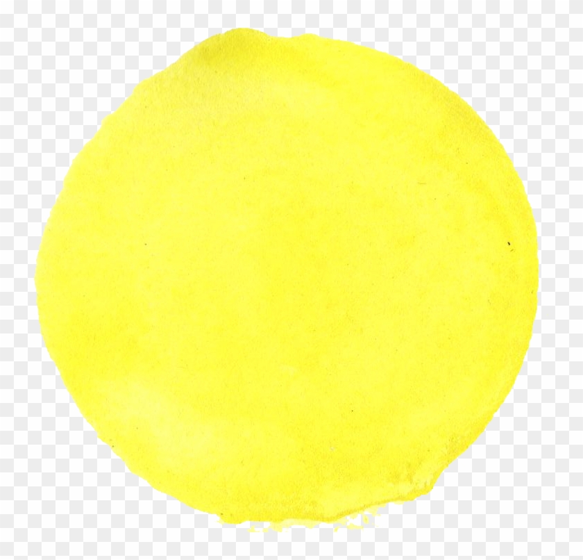 Free Download - Yellow Watercolor Circle Transparent Clipart #2619543