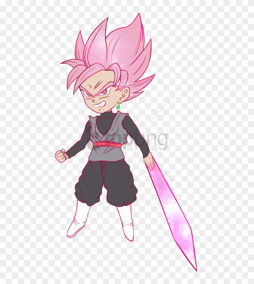 Free Png Goku Black Super Saiyan Rose Chibi Png Image - Chibi Goku Black Drawing Clipart