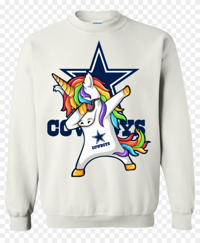 Dallas Cowboys Unicorn Dabbing Shirt Hoodie Tank Allbluetees - Cricut Dallas Cowboys Star Svg Clipart #2622350