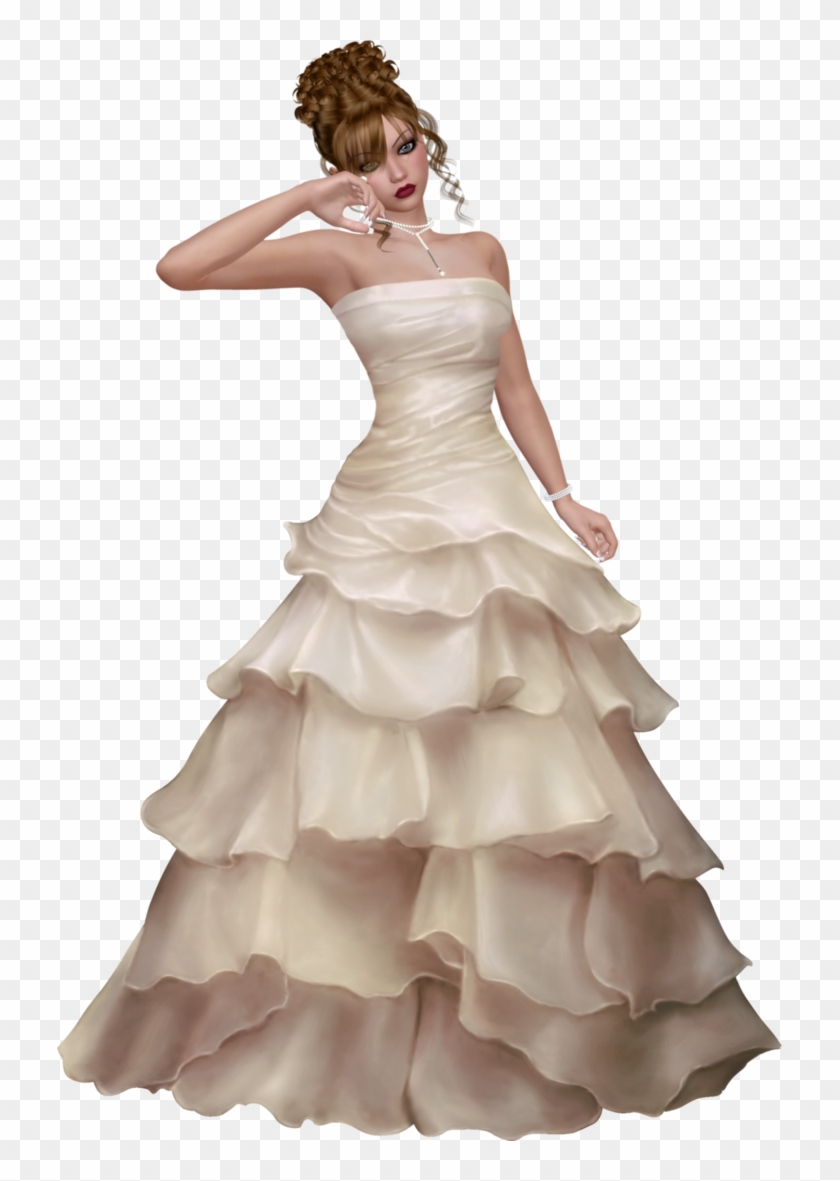 Bride Png Transparent Image - Transparent Background Gowns Png Clipart #2623067