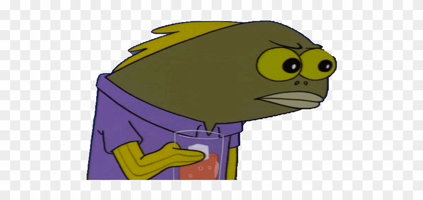 Spongebob Spongebobsquarepants Spongebobmeme Fish Glare - Spongebob Fish Meme Face Clipart