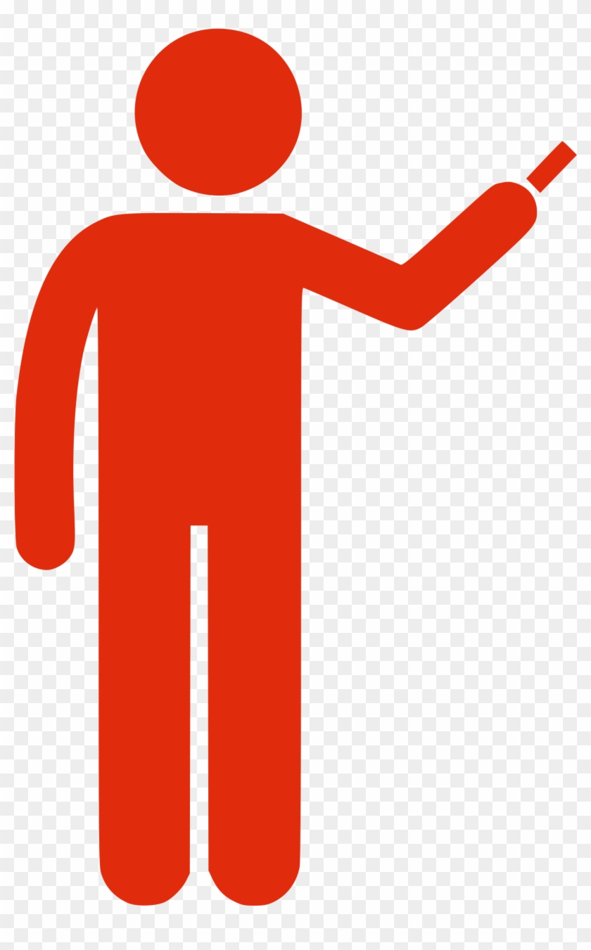 Silhouette Big Image Png - Teacher Icon Red Clipart