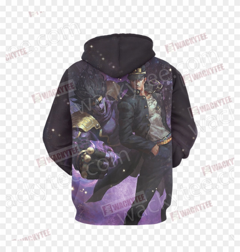 Jojo's Bizarre Adventure Jotaro Kujo And Star Platinum - Jotaro And Star Platinum Art Clipart #2624180