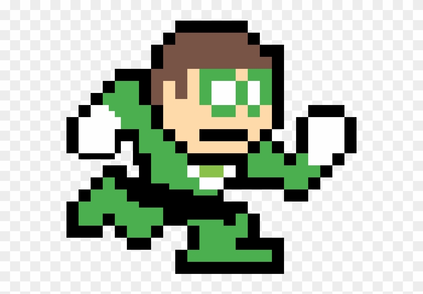 Green Lantern Run - Mega Man 2 Pixel Clipart #2624240