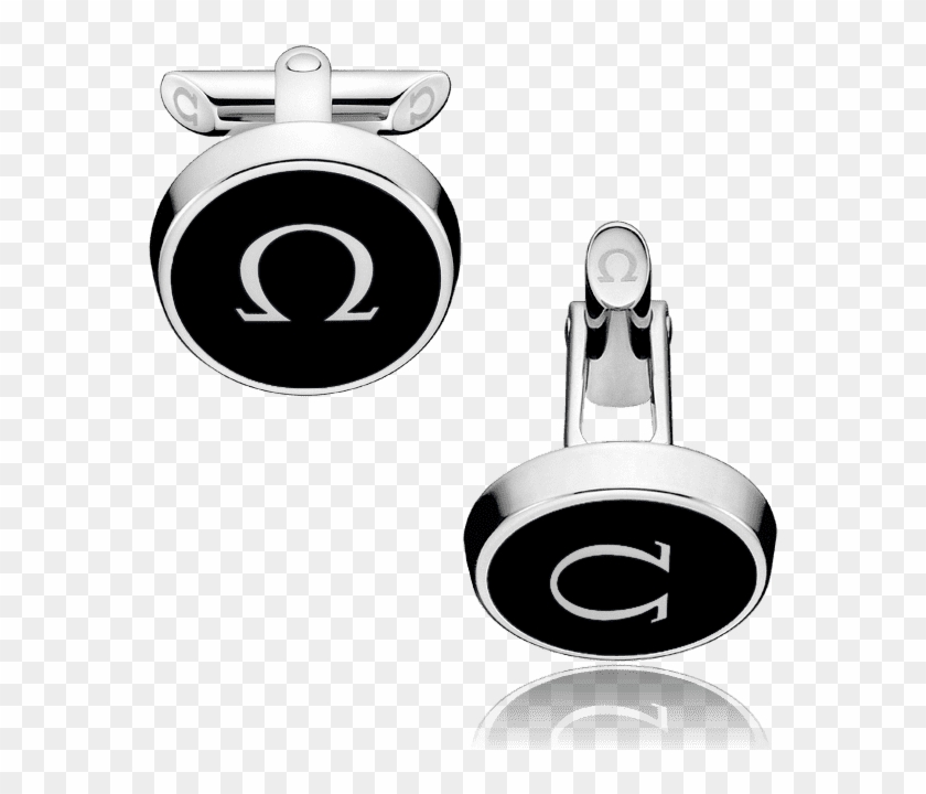 Cufflinks Stainless Steel And Black Lacquer C91sta0206105 - Omega Cufflinks For Men Clipart