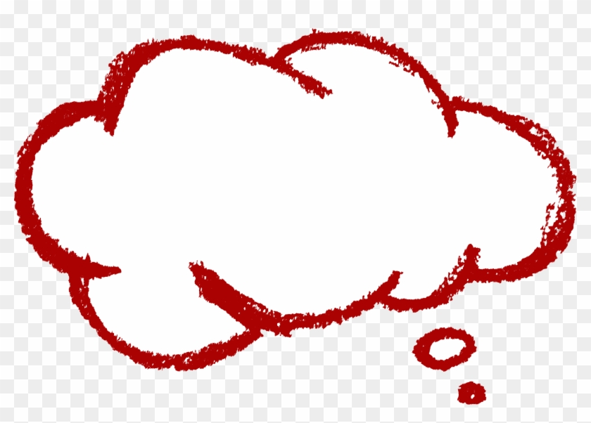 Crayon Speech Bubble - Speech Bubble Red Png Clipart