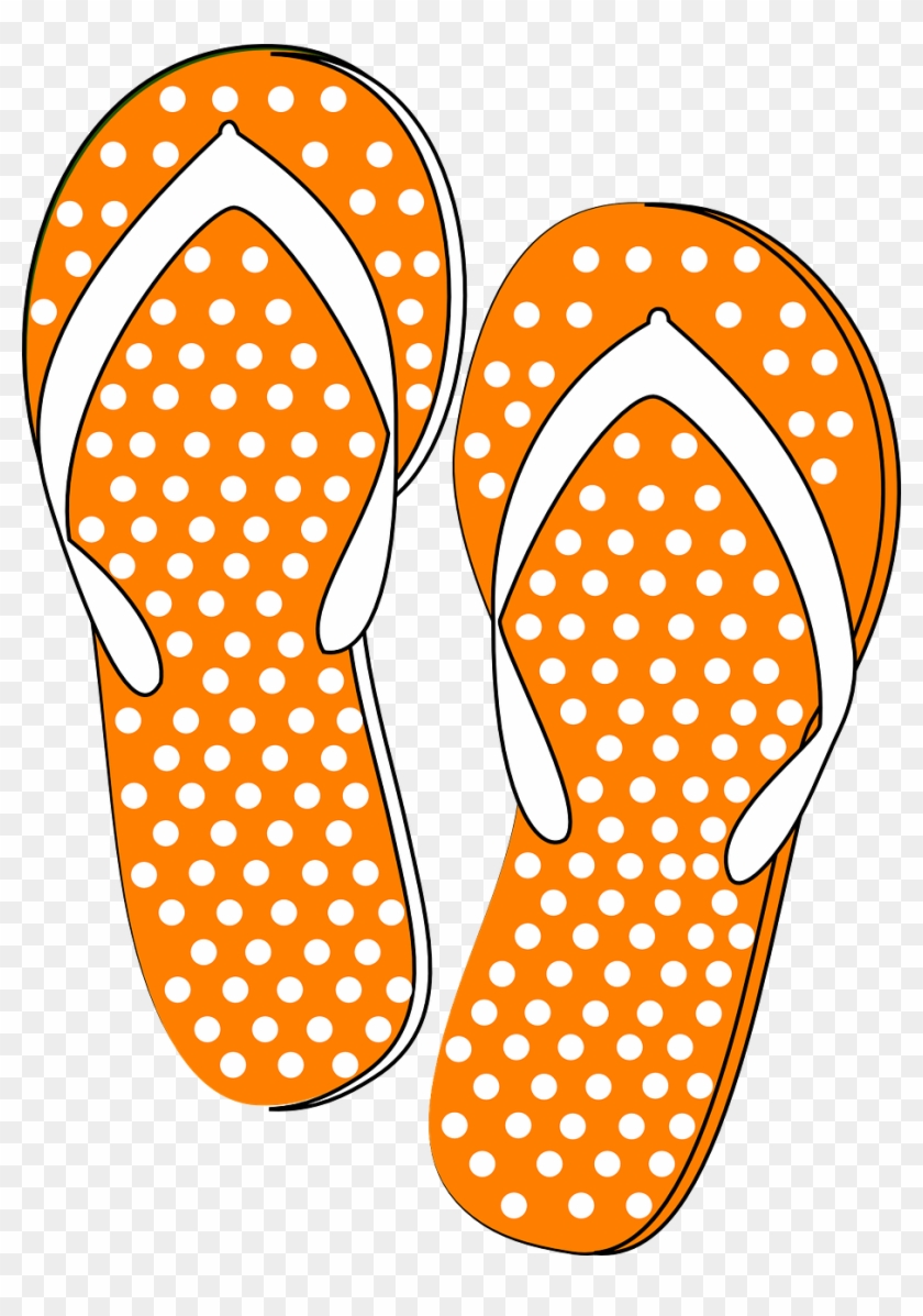 Orange Flip Flop Clipart - Png Download