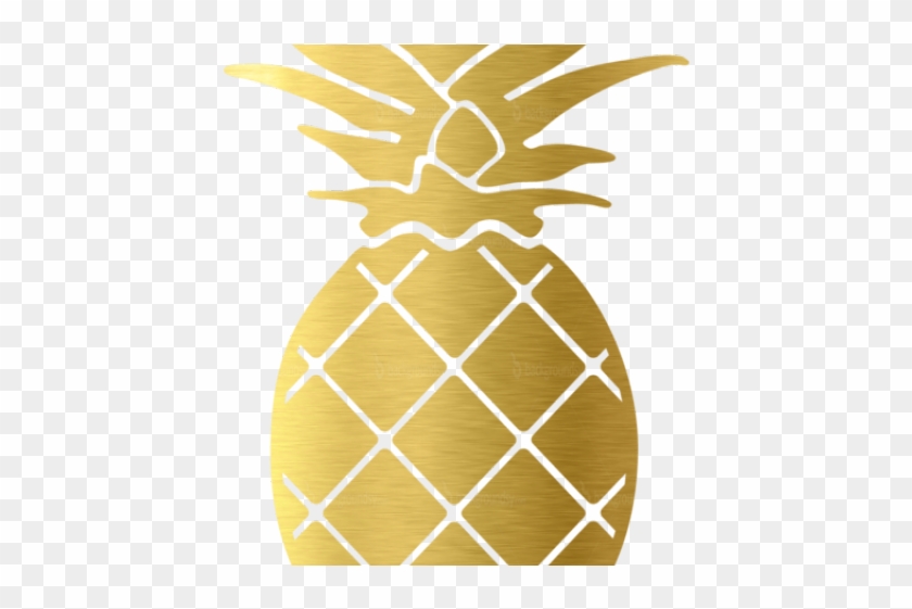 Pineapple Clipart Gold Pineapple - Golden Pineapple Transparent Background - Png Download #2625208