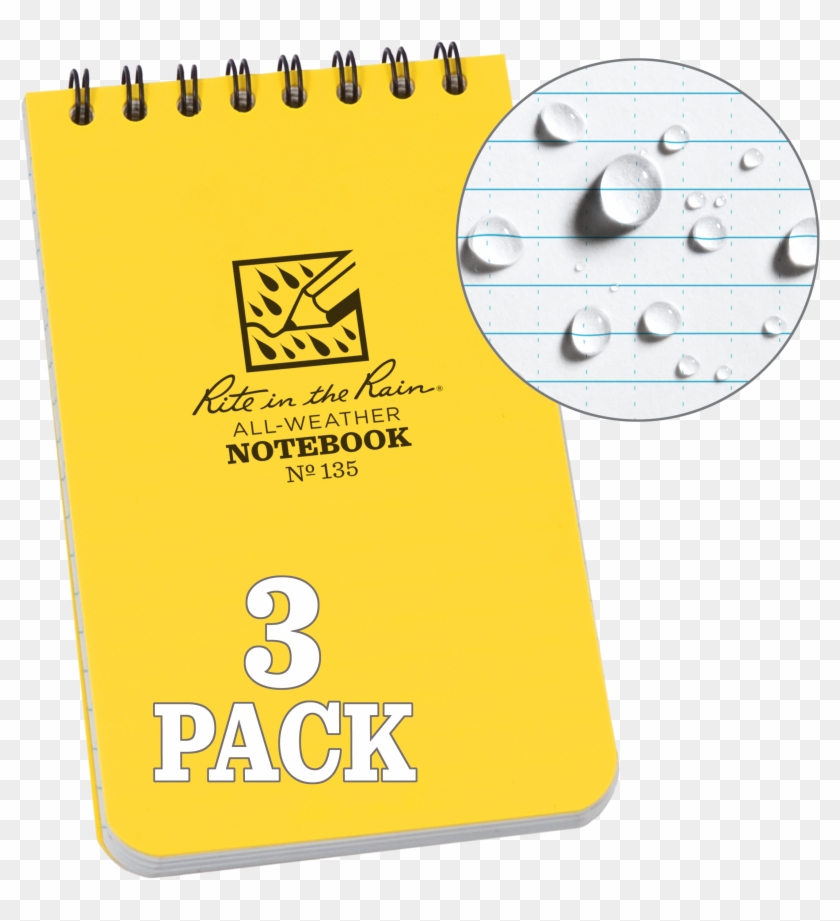 Rite In The Rain Weatherproof Top Spiral Notebook, - Bloco De Anotações Impermeável Clipart #2625287