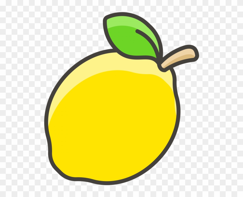 Lemon Emoji Icon - Symbol Zitrone Clipart #2625653