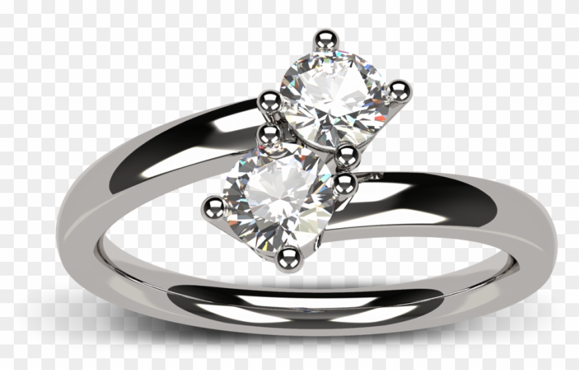 Ring With Two Stones , Png Download - Engagement Ring Clipart #2626603