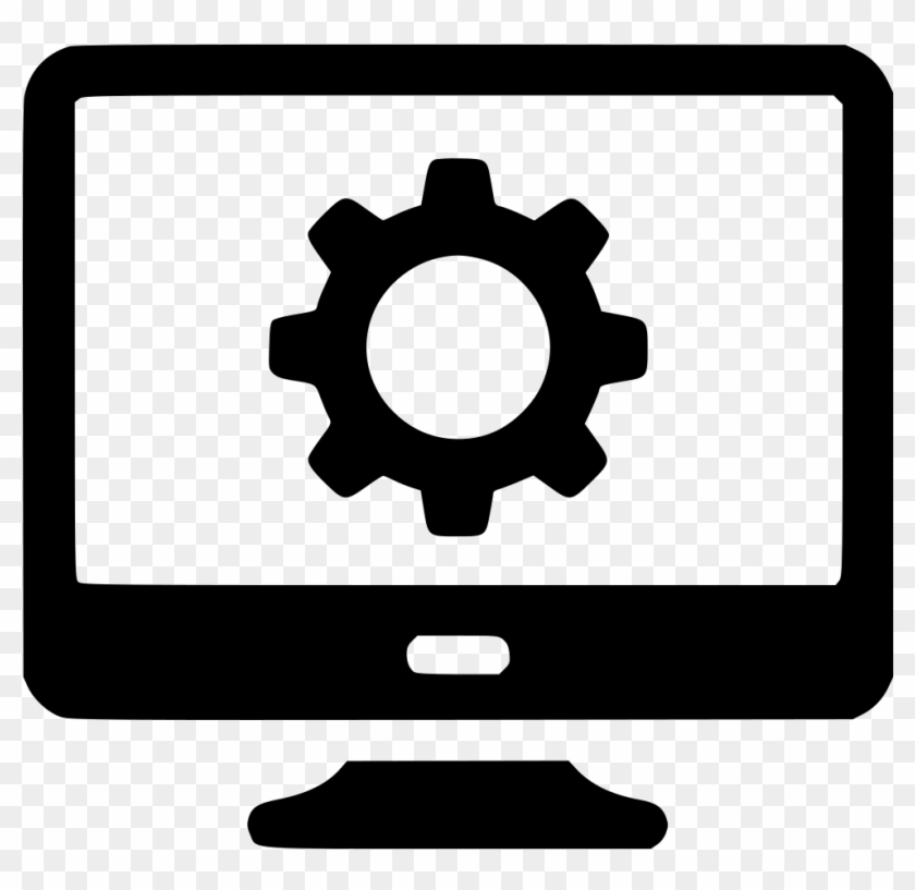 Control Computer Cog Gear Pc Monitor Screen Management - Computer Info Icon Png Clipart
