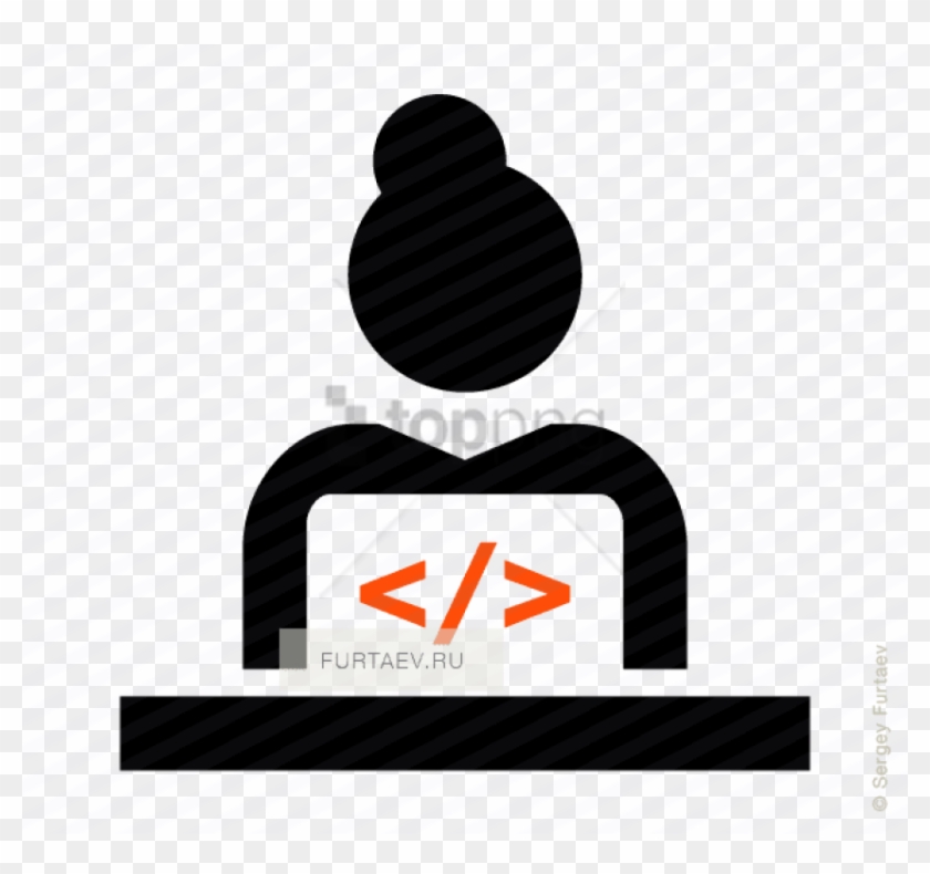 Free Png Female Software Developer Icon - Programmer Woman Icon Clipart
