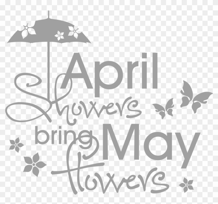 Image Stock April Showers Bring May Flowers Clipart - Umbrella April Showers Clipart - Png Download #2627846