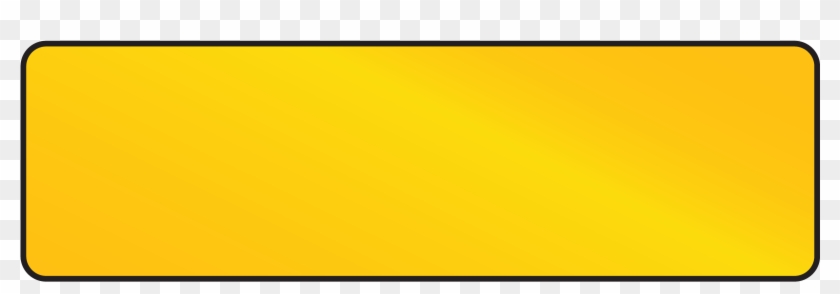 Blank License Plate Png Transparent Background - Yellow Blank Number Plate Clipart #2628189