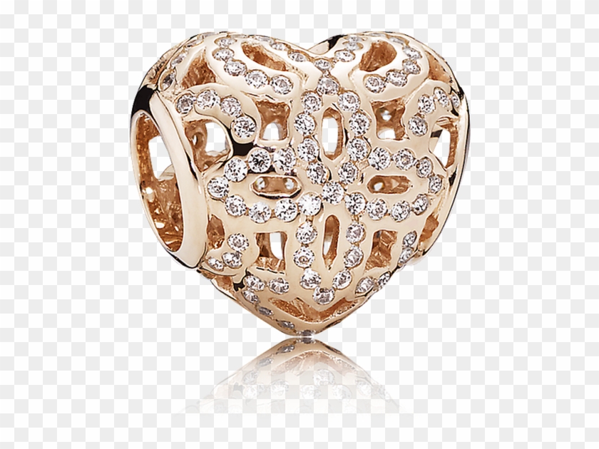 Charms Clip Retirement - Rose Gold Heart Charm Pandora - Png Download #2628511