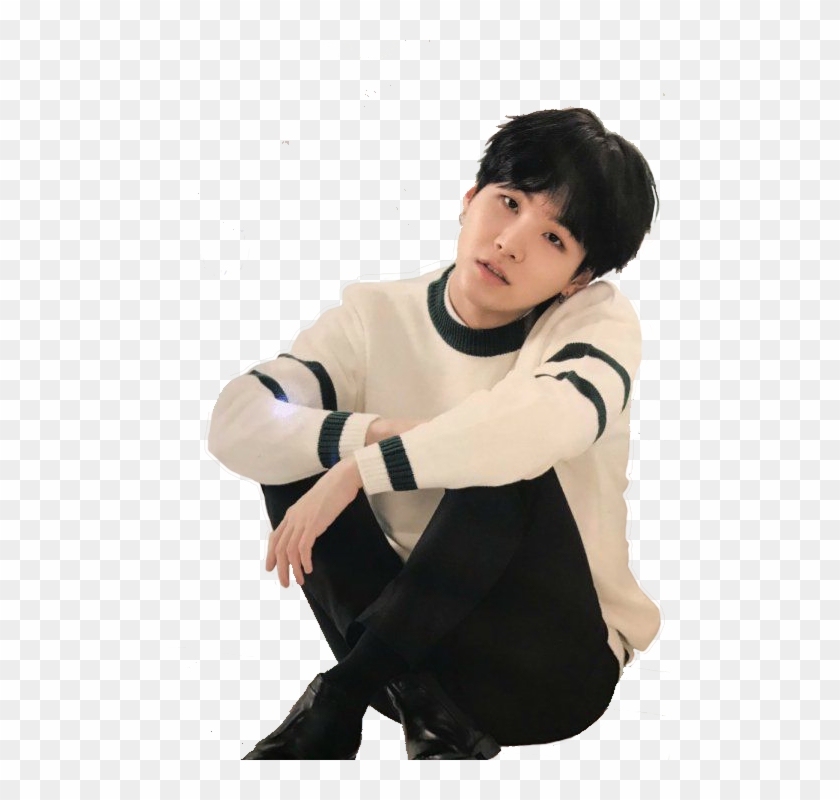 Min Yoongi Black Hair , Png Download - Yoongi Cute Black Hair Clipart #2628746