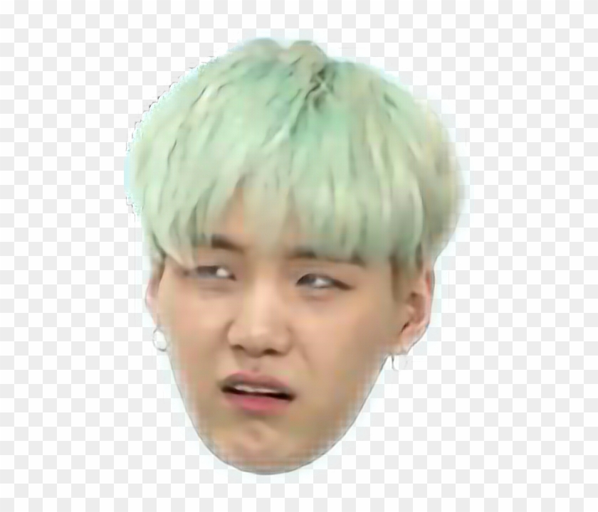 Suga Kpop Funny Sticker Yoonmint Png Suga Funny Bts - Suga Funny Face Sticker Clipart