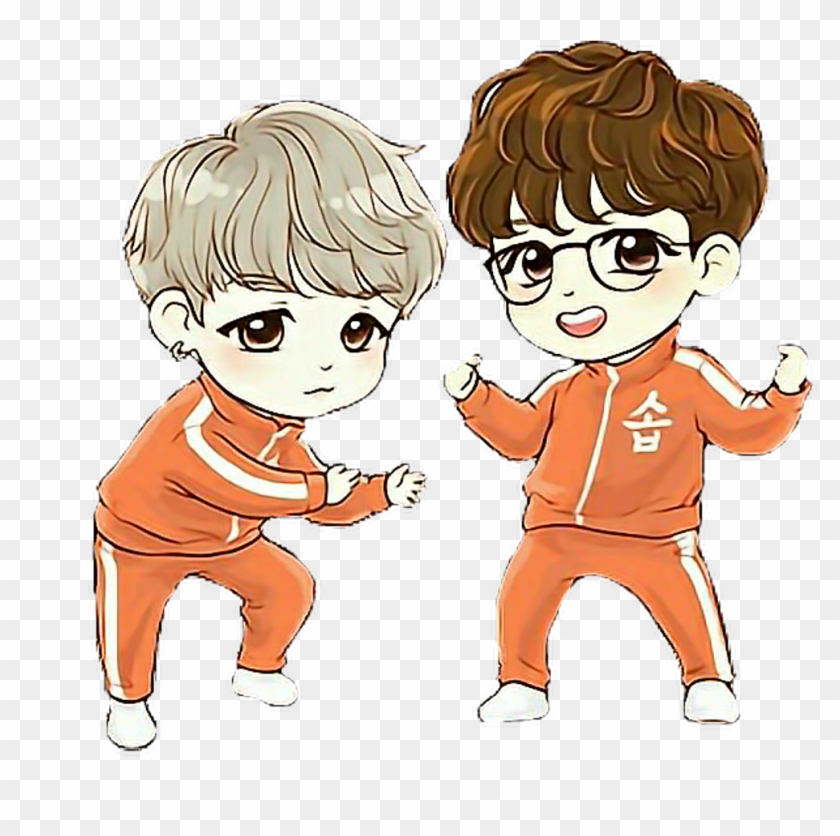 How Yoongi And Hoseok First Cross Paths Many Years - Jhope Drawing Bts Chibi Clipart #2628864