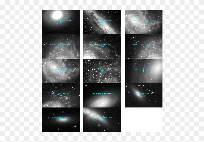 Collage Of Host Galaxies Of 14 Ir Transients Discovered - Milky Way Clipart #2629932